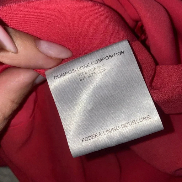 GUCCI Silk Dress Pink Fuschia Belted Cowl Neck Mini 2009 Vintage Hedi Slimane 40 - Picture 6 of 8